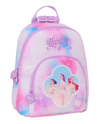 Mochila Pré-Escolar Mini Huntrix Kpop Demon Hunters Colorida 30cm