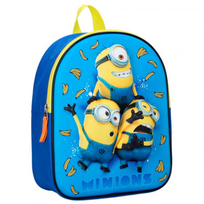 Mochila Pré Escolar Minions 3D Express Yourself 31cm