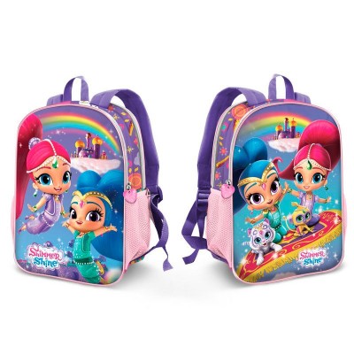 Mochila pré-escolar reversível Shimmer e Shine - Arco Íris