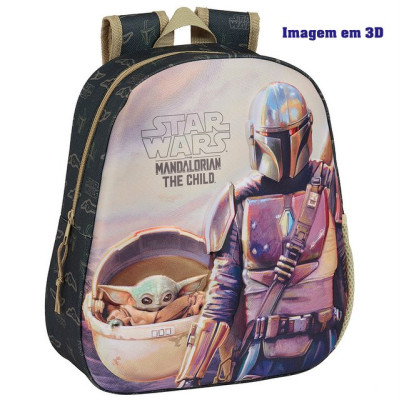 Mochila Pré-Escolar Star Wars Mandalorian 3D