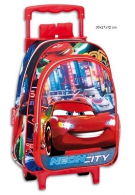Mochila pre escolar Trolley Cars Neon City 3D
