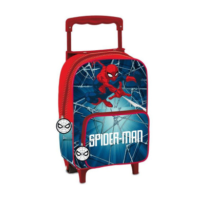 Mochila Pré-Escolar Trolley Infantil Spiderman Web 36cm