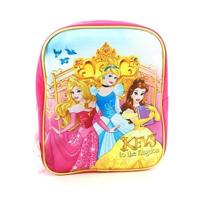 Mochila simples pré-escolar 28cm Princesas Disney