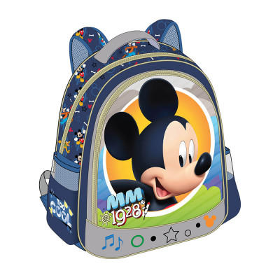 Mochila tripla magnética pré-escolar 31cm Mickey-Just  So Awesome
