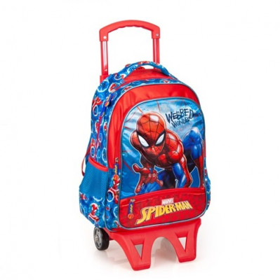 Mochila Trolley Escolar Premium 39cm Spiderman Webbed Wonder