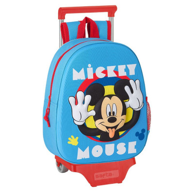 Mochila Trolley Pré Escolar Mickey 3D 33cm