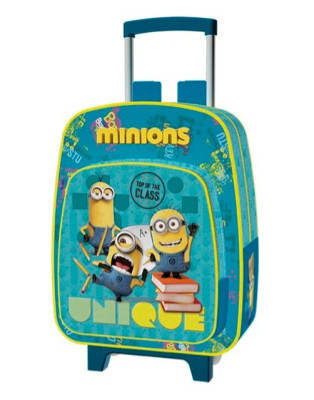 Mochila Trolley Pré Escolar Minions Unique 35cm