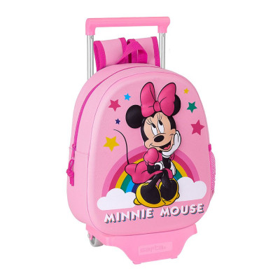 Mochila Trolley Pré Escolar Minnie 3D 33cm