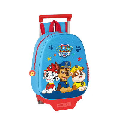 Mochila Trolley Pré Escolar Patrulha Pata 3D 33cm