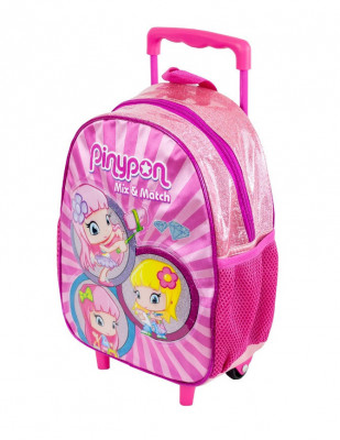 Mochila Trolley Pré-Escolar Pinypon Mix Match Glitter 29cm