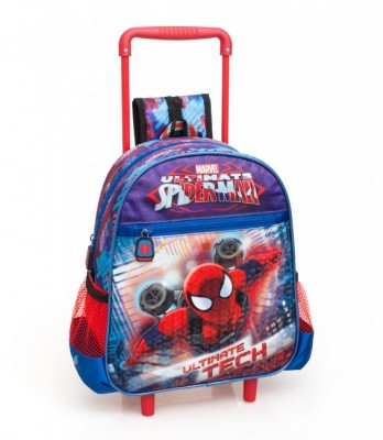 Mochila trolley pré escolar premium Spiderman Ultimate Tech