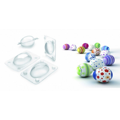Molde Acetato com 3 Ovos de Chocolate