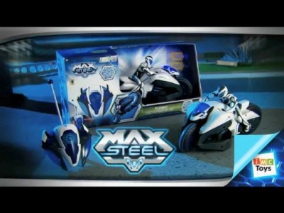 Moto Max Steel telecomandada turbo com luz e figura