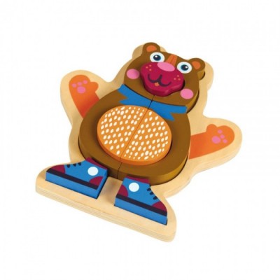 Oops Puzzle 3D Madeira 9 pçs Urso