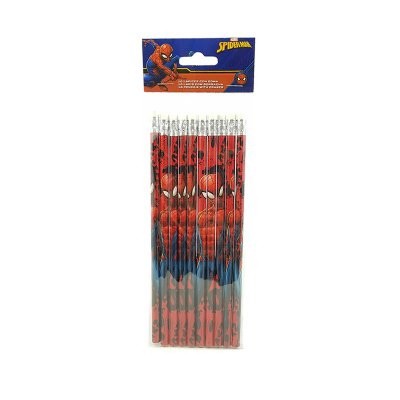 Pack 10 lápis com borracha Spiderman