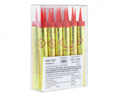 Pack 12 Velas Douradas Estrelas Sparkles Foguete