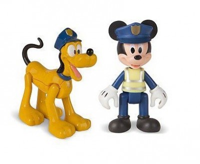 Pack 2 figuras Mickey + Pluto da Disney - Polícias