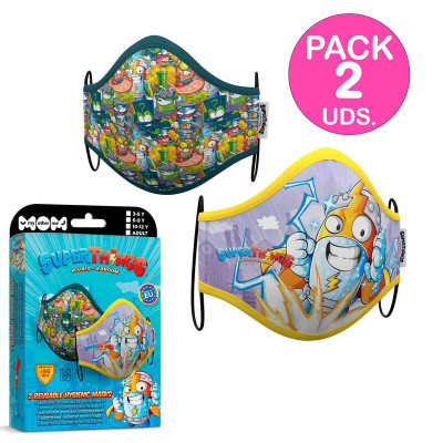 Pack 2 Máscaras Reutilizáveis SuperZings 3-5 anos Modelo 2