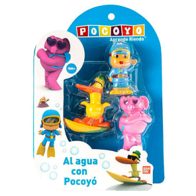 Pack 3 Figuras Banho Pocoyo