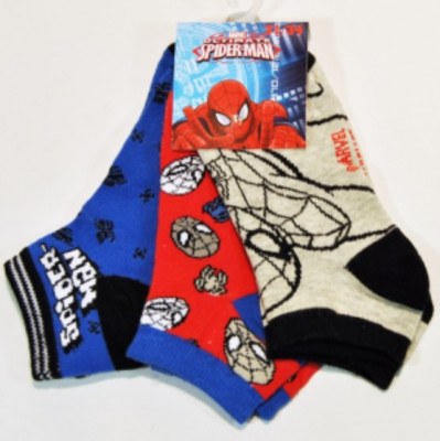 Pack 3 Meias Soquetes Spiderman