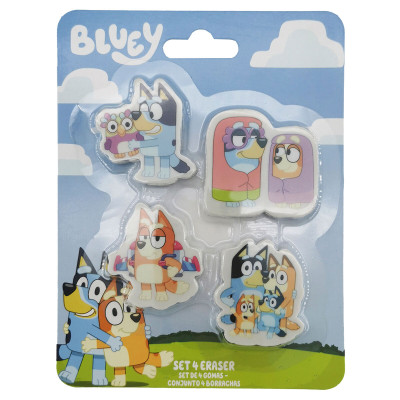 Pack 4 Borrachas Bluey