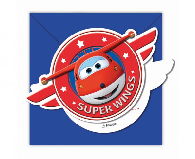 Pack 6 convites Super Wings