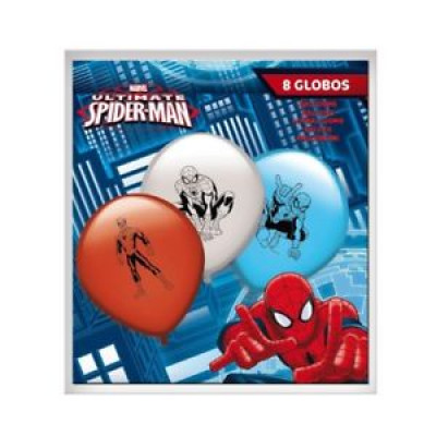 Pack 8 Balões festa Spiderman cores sortidas