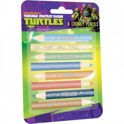 Pack 8 Lápis Colorir Tartarugas Ninja