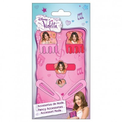 Pack acessórios cabelo + anel Violetta Disney