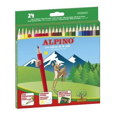 Pack de 24 lápis de cor - Alpino