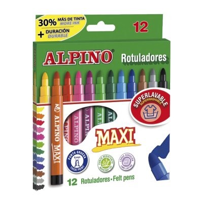 Pak de 12 marcadores Maxi Alpino