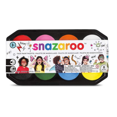 Paleta Pinturas Faciais Snazaroo 8x18ml - 350 Faces
