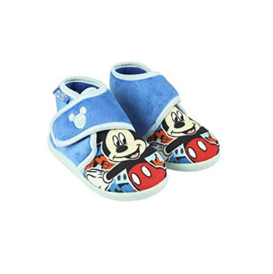 Pantufa Bota Baby Mickey Disney Azul