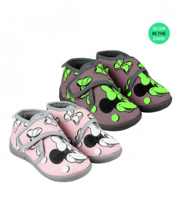 Pantufa Bota Baby Minnie Brilha no Escuro