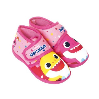 Pantufa Bota Baby Shark Rosa