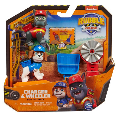 Patrulha Pata Rubble & Crew - Figuras Charger e Wheeler