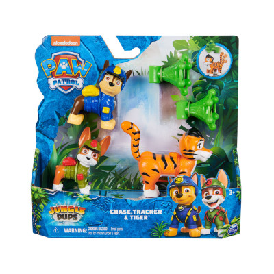 Patrulha Pata Selva Figura Hero Pups Chase + Tracker