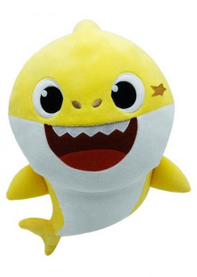 Peluche com Som Baby Shark Amarelo 19cm