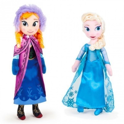 Peluche Elsa ou Anna Frozen 40cm