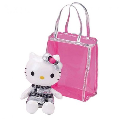 Peluche Hello Kitty pequeno c/ Saco Rosa Transparente