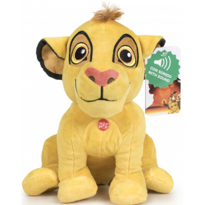 Peluche Rei Leão Simba com Som 30cm