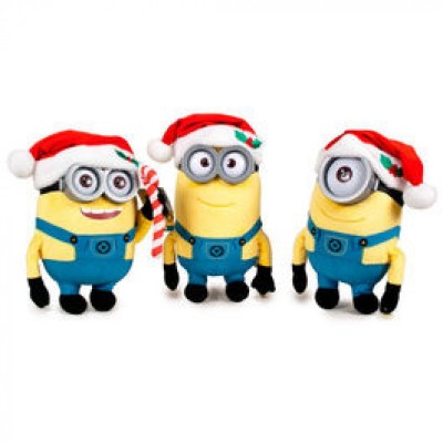 Peluches Chiristmas 3 Und Minions 30cm