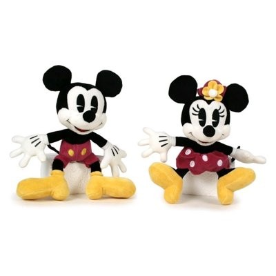 Peluches Mickey Mouse e Minnie Mouse clásico 17cm - Sortido