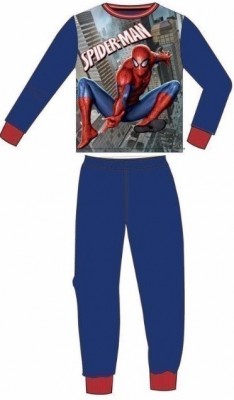 Pijama azul manga comprida Spiderman