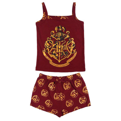 Pijama Verão Menina Harry Potter Hogwarts