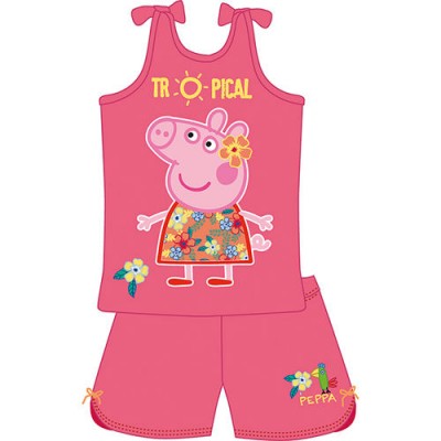 Pijama Verão Porquinha Peppa Tropical