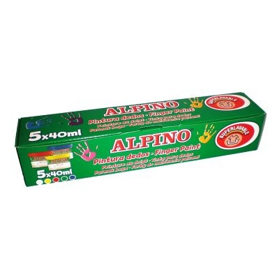 Pintura dedos Alpino com tinta Tempera