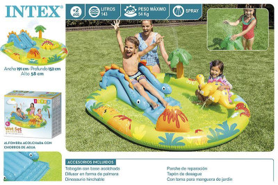 Piscina Insuflável Centro Jogos Dinossauros Intex