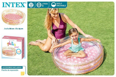 Piscina Insuflável Intex Rosa Glitter 86cm