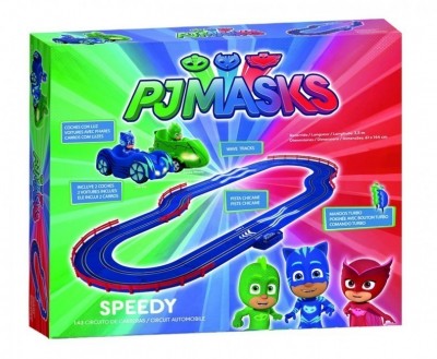 Pista e 2 veículos PJ Masks - Circuito Rápido
